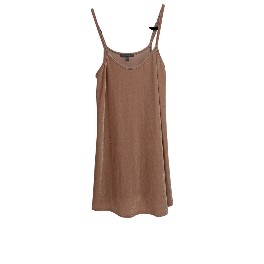 Dont‎ Ask Why Velvet Cami Dress Sleeveless Mini One Size Casual Blush ITALY